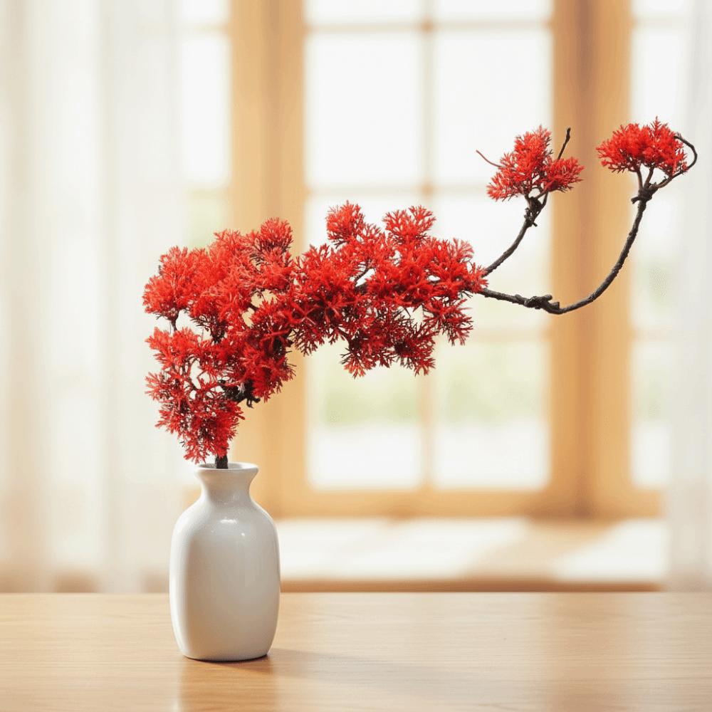 Plastic Artificial Plant Flexible Welcome Pine Tree Vase Plant Simulated Pine  Foyer Decor