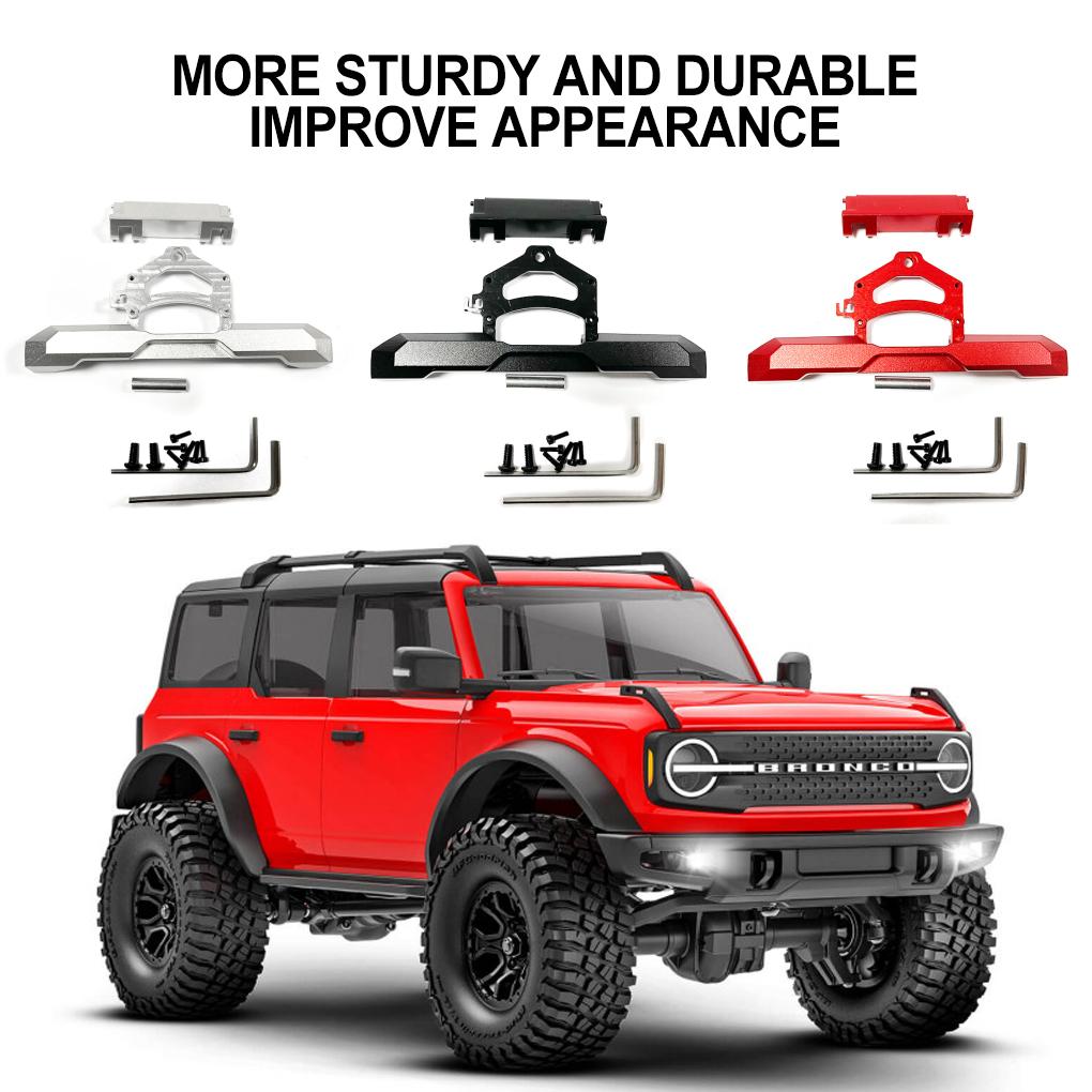 2pieces 1/24 Rear Bumper RC Upgrade Part Aluminum Alloy Durable Rc Rear Bumper For Axial SCX24 RC Car Part RC Car Accessories