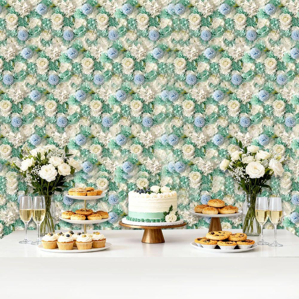 Multicolor Simulatie Bloemenpaneel Zijden Bloemblaadjes Hortensia Bloemenpaneel Feestartikelen
