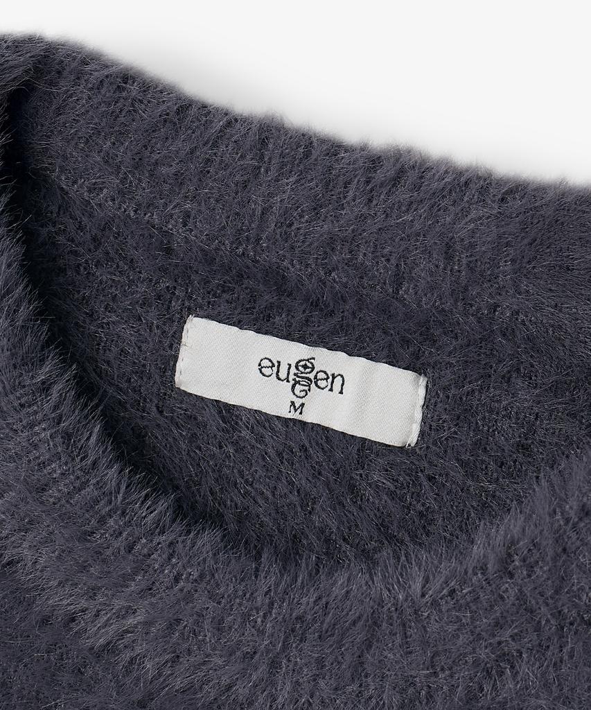 Yujen Soft Hairy Round Knit_Charcoal