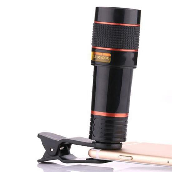 Universal 8X 12X Mobile Phone Camera Telephoto Lens External Telescope with Clip