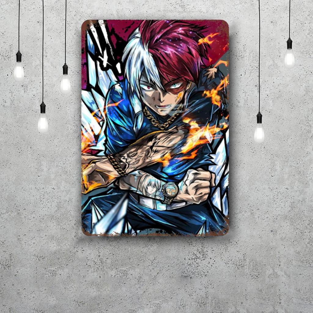 Haikyu Hinata Animation Vintage Metal Tin Signs Posters Decor Retro Metal Plaque Wall Art Decor for Garage Bar