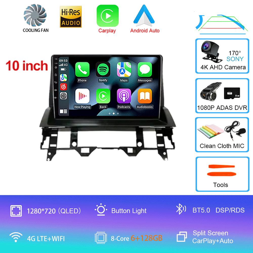 10 Inch For Mazda 6 2007 2003 2004 2005 2006 2002 - 2015 Multimedia Car DVD Player Navigation GPS Radio Wifi BT 4G LTE 128G Andr