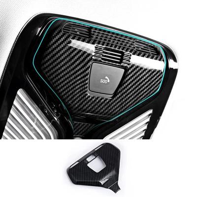 Carbon Fiber ABS Auto Roof Reading Lamp Light Panel Trim Cover Sticker For BMW X5 G05 X7 G07 2018- Car Interior  Accessories