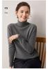 100% Cashmere Women's High Neck Solid Color Loose Fit Sweater for Autumn/Winter