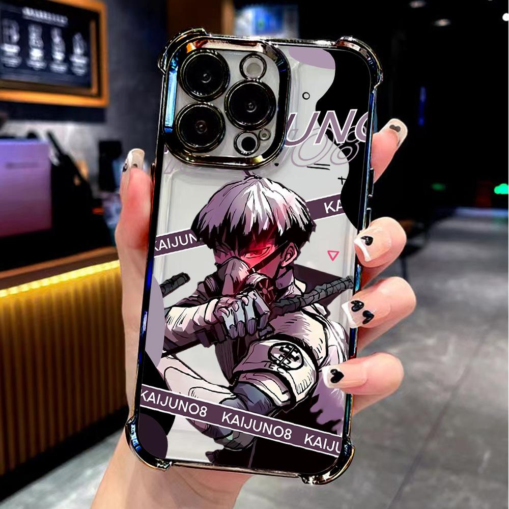 Anime Cool Kaiju No. 8 Plating Phone Case For Xiaomi Redmi A3 14C 13C 12C K50 A1 Note 14 13 12 11 10 9S Pro Plus 4G 5G Anti Fall