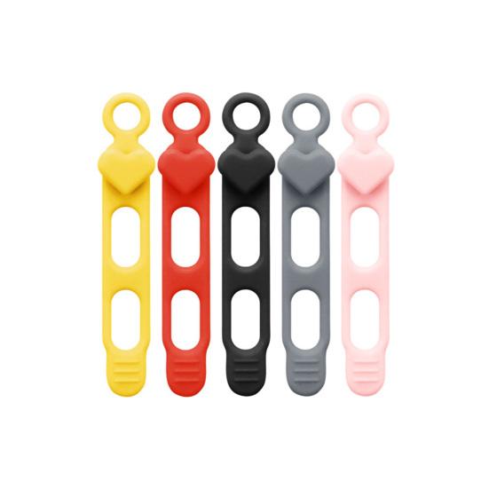 Silicone Cable Tie Earphone Phone Charger Computer Power Cord Bundling