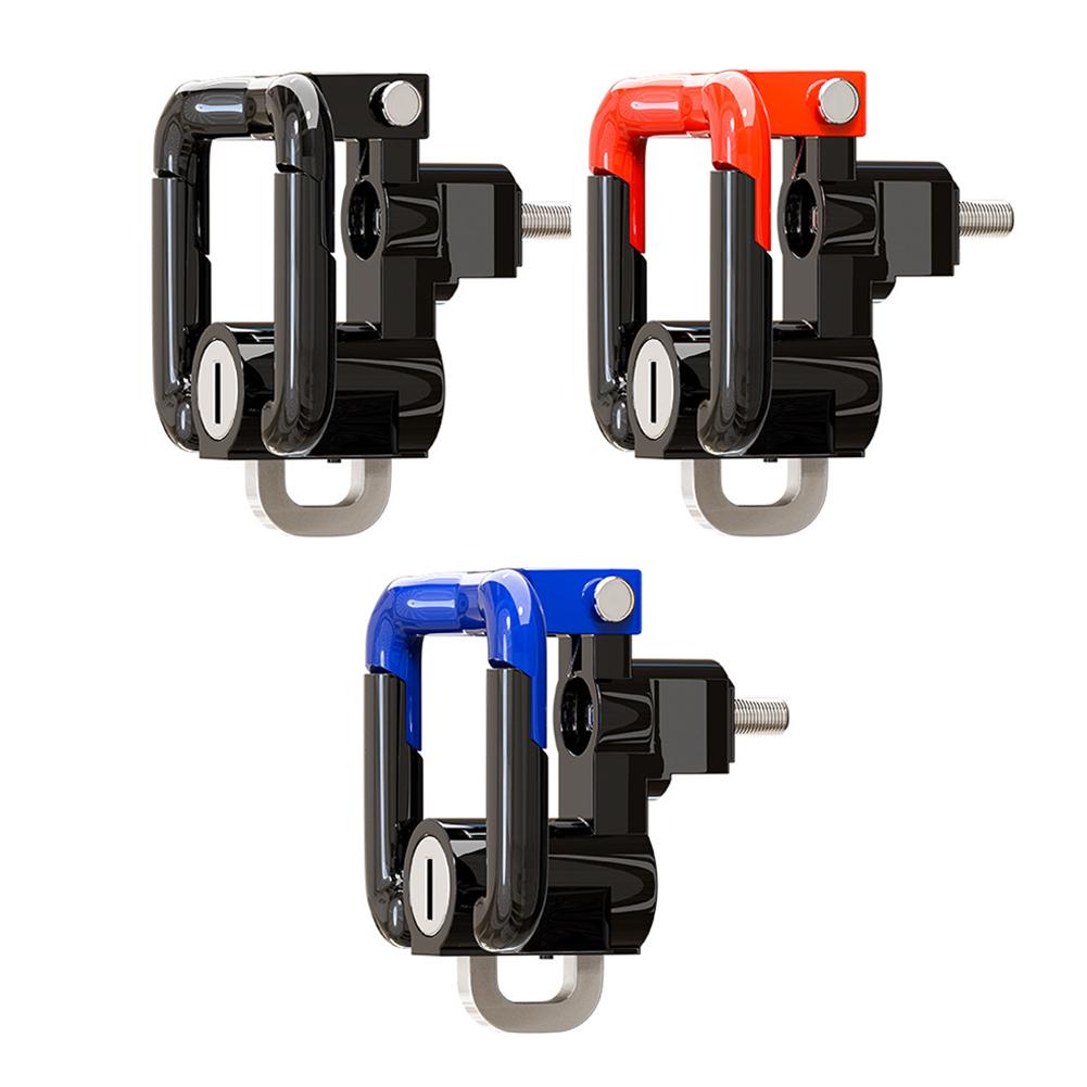 Universal Motorcycle Helmet Lock Motorbike Scooter Hook Anti-theft Safety Lock Helmet Lock Hanging Hanger Lock with Two Keys