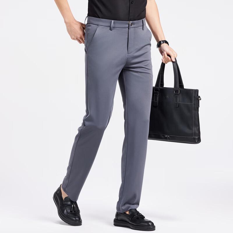Men's Anti-Wrinkle Straight-Leg Dress Pants
