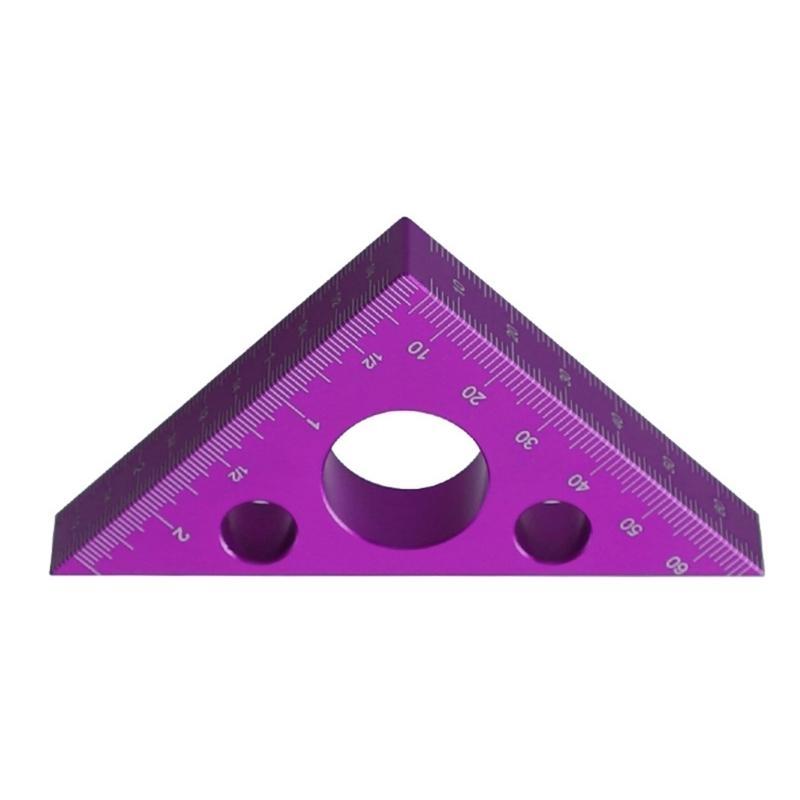 45 Degree AluminumAlloy Angled Ruler, Metricand InchScale Rafters Layouts Carpenter Square Triangle Ruler Woodworking