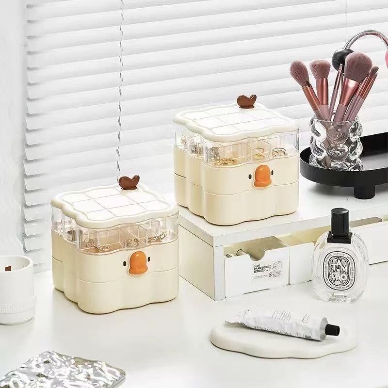 Милый Мультяшный Вращающийся Органайзер для Украшений для Девочек