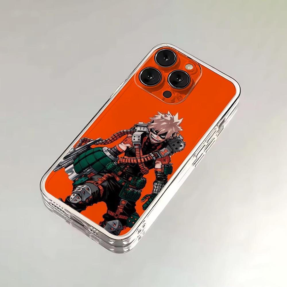 Bakugo My Hero Academia Handyhülle Für iPhone 16,15,14,13,12,11 Plus,Pro,Max,XR,XS,X,7,8 SE,Mini Transparent Silikon Weich