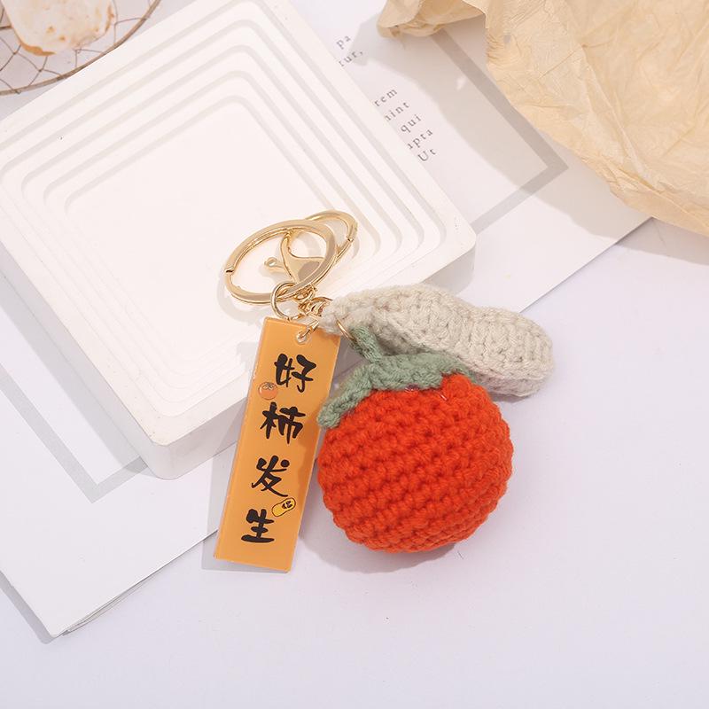 Red Persimmon Keychain: A Charming Souvenir for Students and Girlfriends