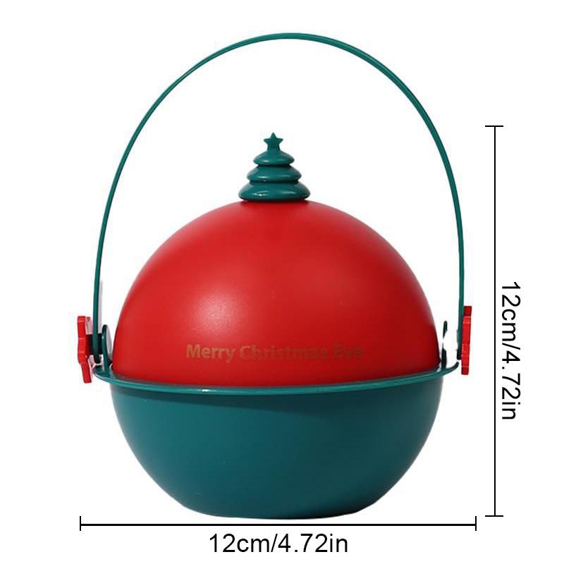 Portable Christmas Gift Box Eve Apple Packing Bag Santa Candy Snack Storage Bucket for Home Xmas Holiday New Year Party Supplies