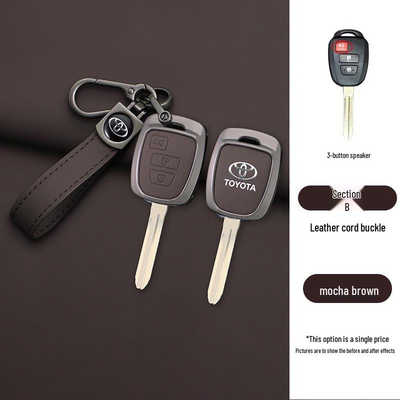Metal Shell Key Case for Toyota FJ Cruiser, Old Model RAV4, Prado, and Land Cruiser