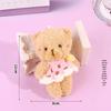 Blush Bear Doll Keychain: Cute Skirt Plush Heart Bag Charm Gift