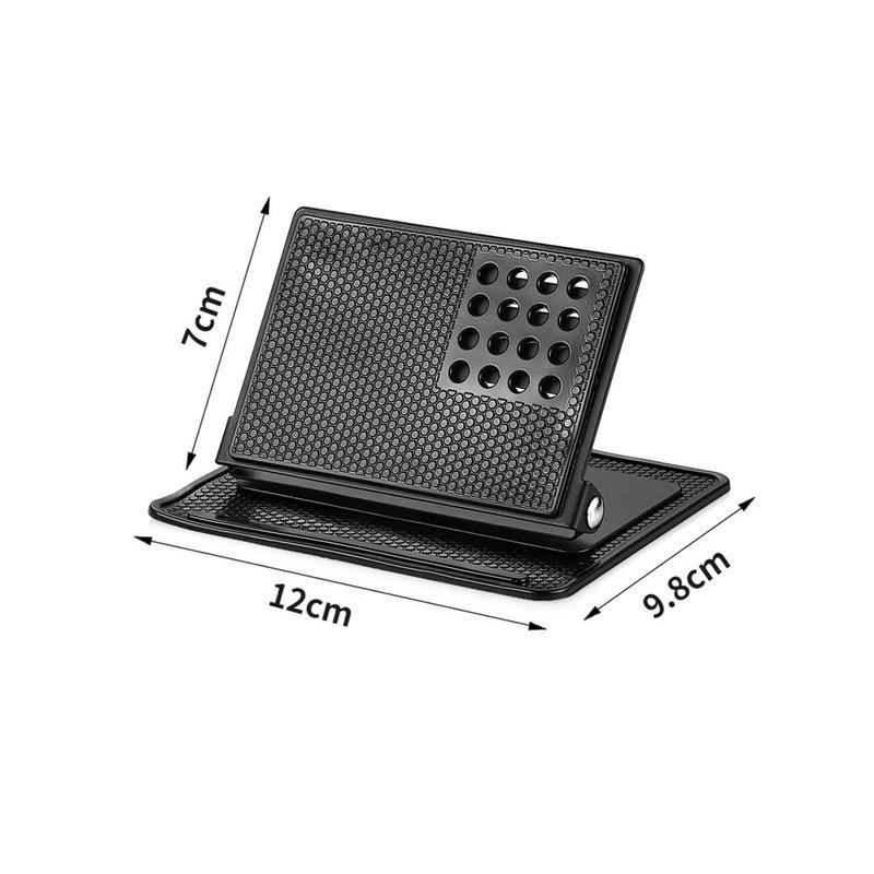 360 Rotatable Phone Holder Non-Slip Mat Car Interior Dashboard Adjustable Angle Sticky Pad for GPS Navigation Balck Car