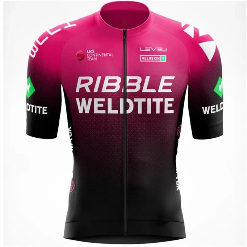 

Ribble Weldtite Cycling Jersey Set Summer Bicycle Suit Quick Drying Bib Shorts Clothes Mtb Maillot Ciclismo Mountain Bike Wear S