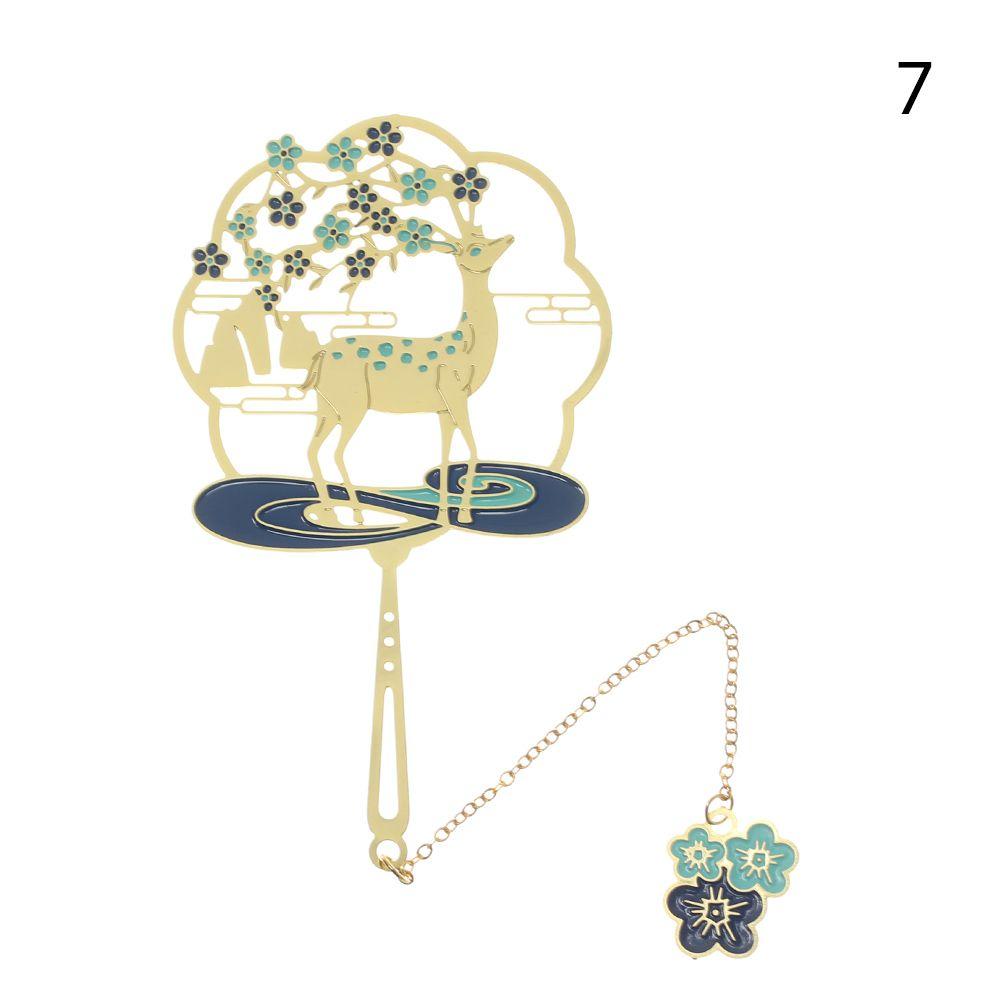 Stationery Metal Book Markers Pagination Mark Peacock Book Clip Tassel Brass Bookmark