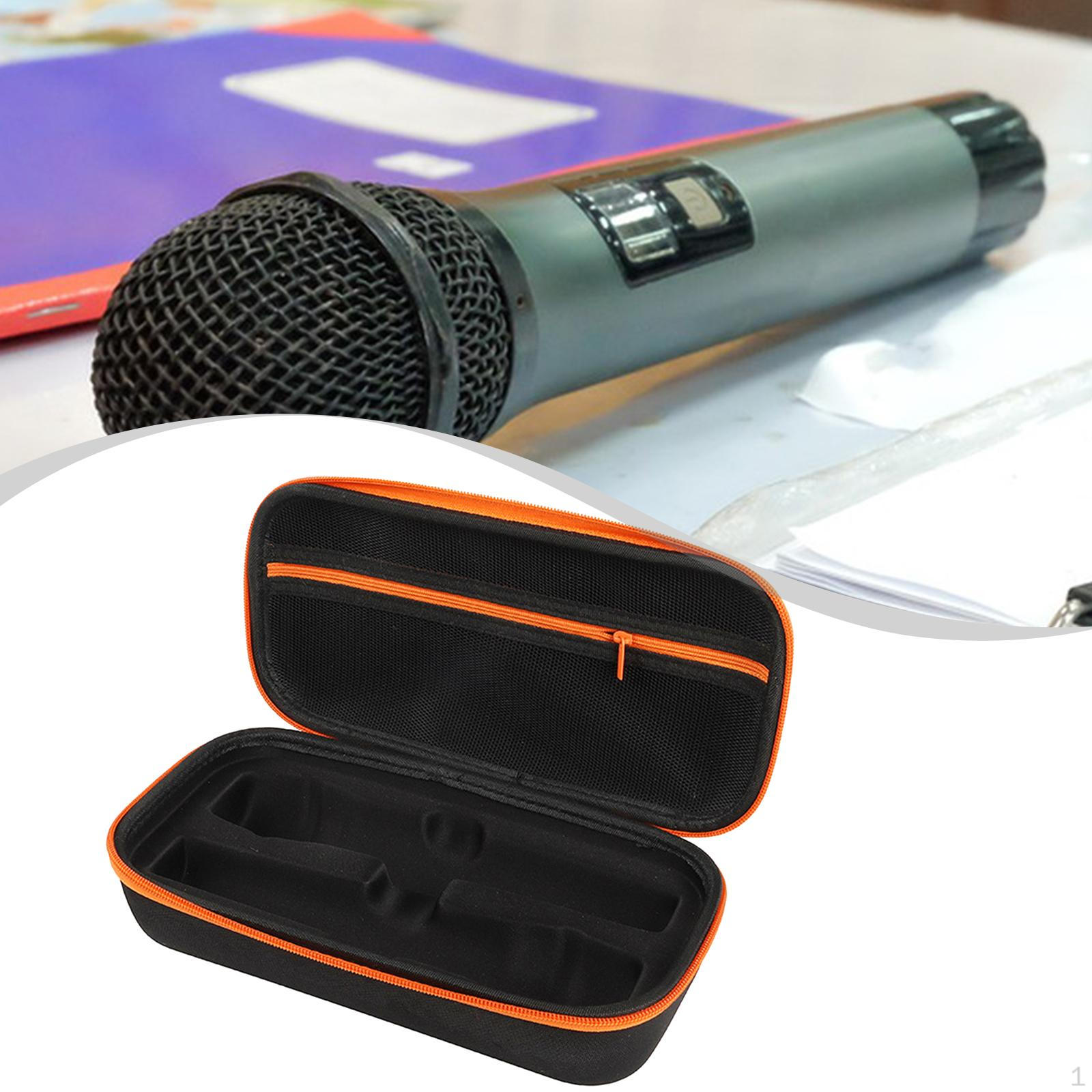 

Microphone Case for 2 Carry Universal Zipper Closure Water Resistant EVA Anti Fall Storage Box