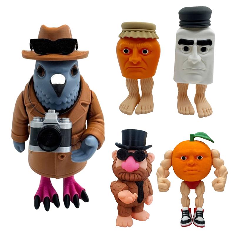 New Italian Brainrot Figurine Funny 3D Printed Matteo Brainrot Spioniro Golubiro Garam Mararam Desk Ornaments Novelty Gifts