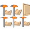 5Pcs 14 Schaft Router Bit für Schrank Tür Holzbearbeitung Cutter Werkzeuge Fräser
