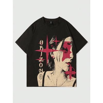 Casual Silhouette Figure 2024 New Men's T-shirt Luxury Brand Clothes Harajuku Y2k Graphic T Shirts Men Oversized T Free Shipping