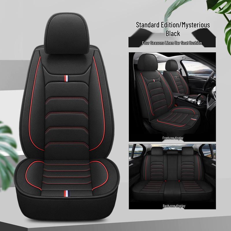 Linen Universal Car Seat Cover - Non-Slip, Full Wrap, All-Season Use