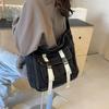 Large Capacity Japanese Denim Canvas Bag Fashion Casual Simple Crossbody Bag Solid Messenger Bag Student Commuter Shoulder Bag