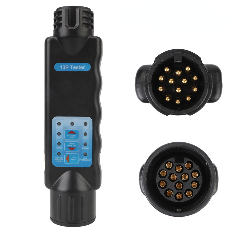 

13 Pin Trailer Tester lead Wire Socket Towbar Plug Socket Diagnostic Tools 12V For Caravan Towing Tow Bar Light orange 5 12V 13 PIN Tester