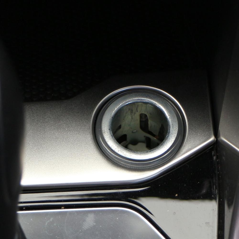 For Volkswagen VW T-Roc TROC 2018-2025 Cigar Lighter Panel Trim USB Power Charge Cover Stainless Steel Trim Sticker Accessories