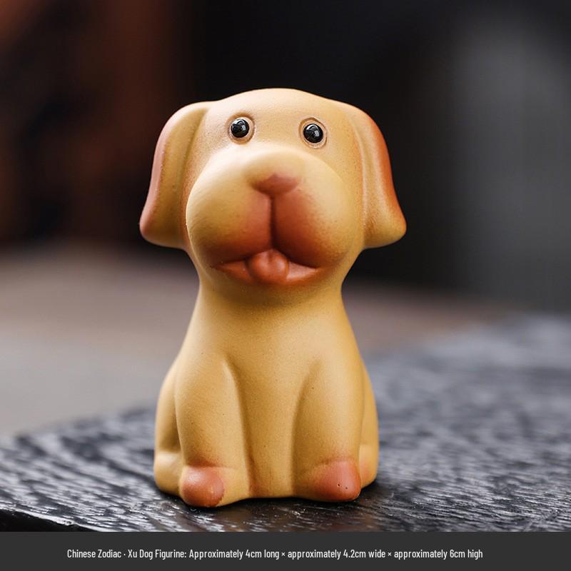 Zisha Zodiac Animal Tea Pet Ceramic Set - Mini Tea Table Ornament for Home or Office