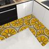 1Pcs Lemon Pattern Anti-Slip Rugs Kitchen Mat Soft Thickened Kitchen Floor Mat Waterproof Vintage Absorbent Non-slip Oil-proof Floor Mat Runner Rug