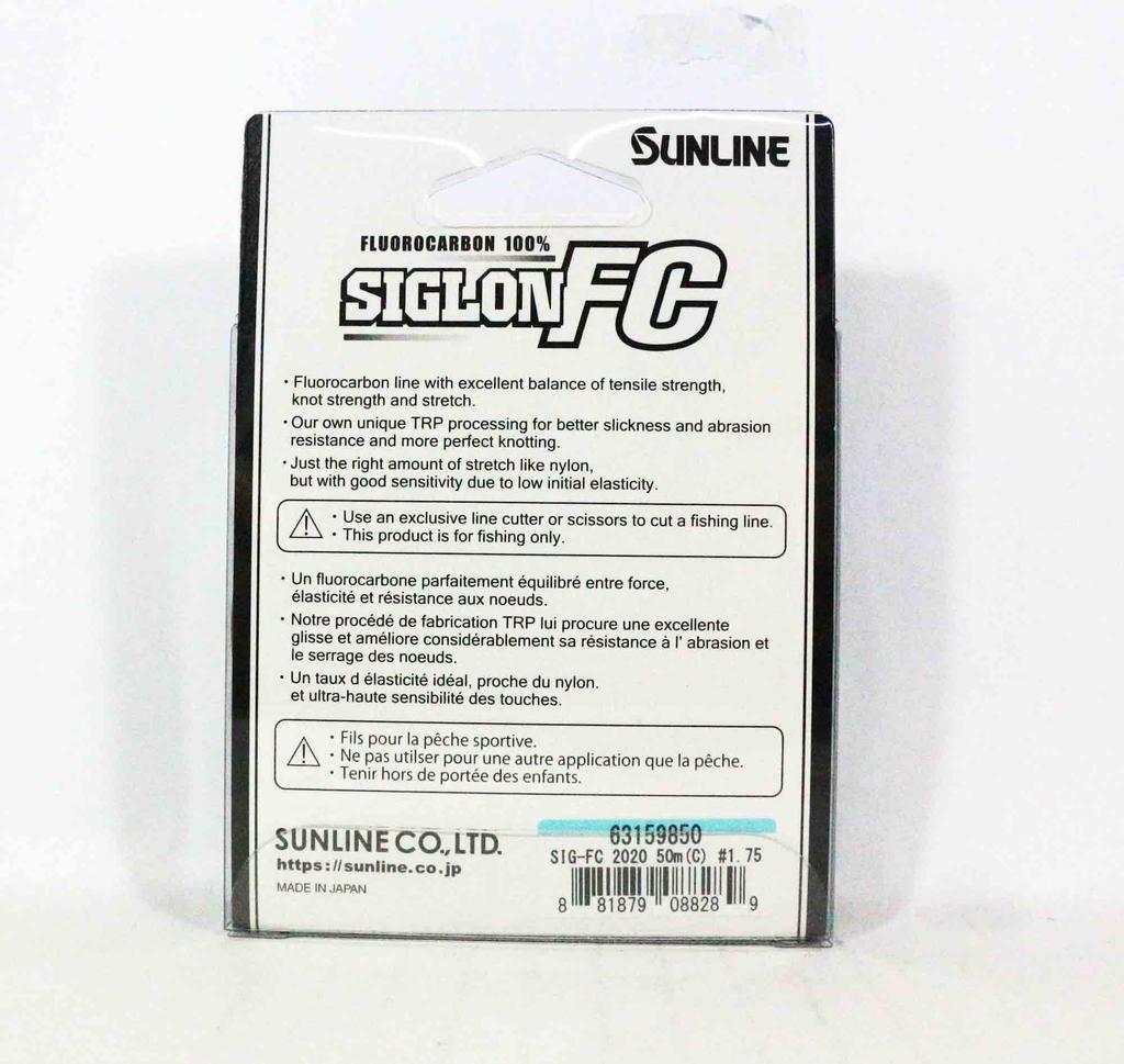 Sunline Fluorocarbon Vorfach Siglon FC 100% 50m 9lb Durchmesser 0,245mm (8289)