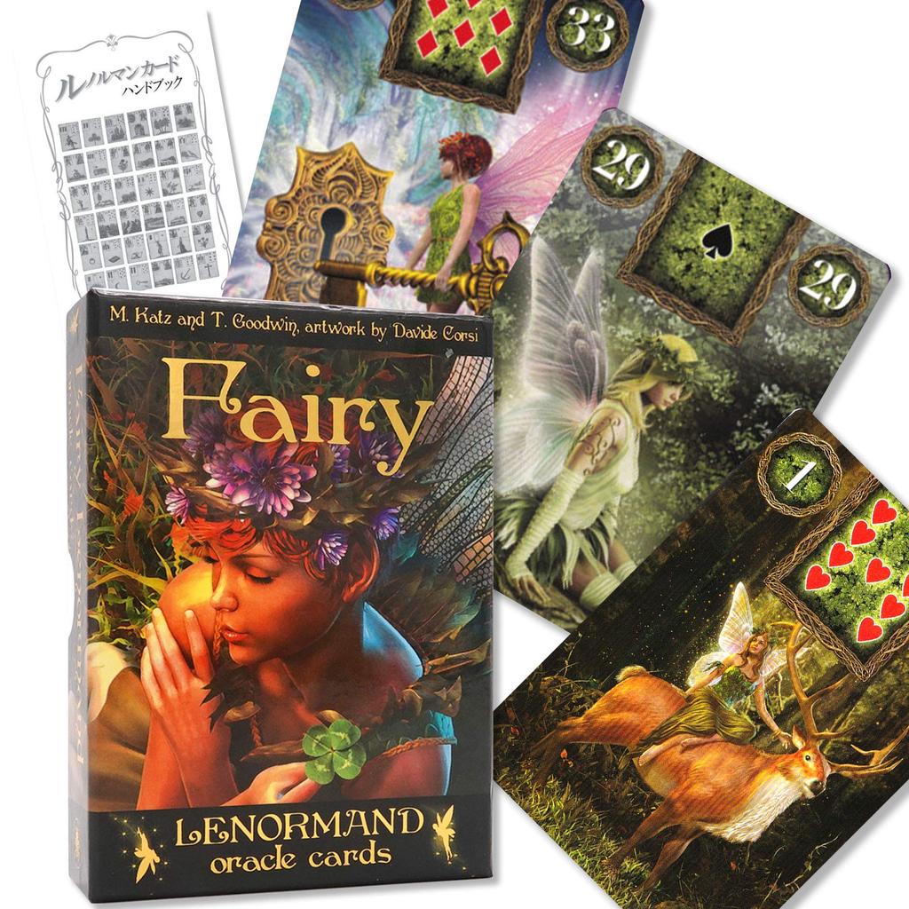 Fairy Lenormand Oracle Tarot Reading Japanese Instruction Manual Authentic Tarot 78 Cards Instructions, Included, Cards,