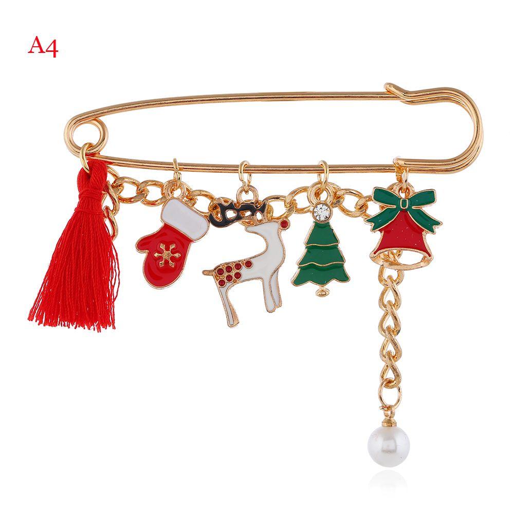 Jewelry Clothing decor Tassel Xmas Costumes Christmas Brooch Santa Claus Badge Pins