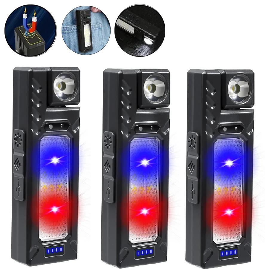 Mini Sensor LED Flashlight Rechargeable Torch with Magnet Portable Hat Clip Light Outdoor Waterproof for Camping Fishing Lantern