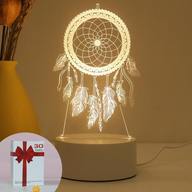 1pc Night Light Creative Acrylic Bedroom Bedside LED Table Lamp Holiday Event Gift System Gifts