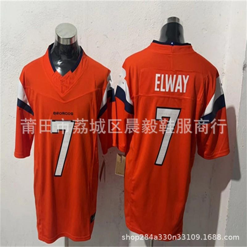 Camiseta Bordada Personalizada NFL Denver Broncos para Hombre - 10 7 15 14 15 Uniforme de Fútbol Estilo Oficial