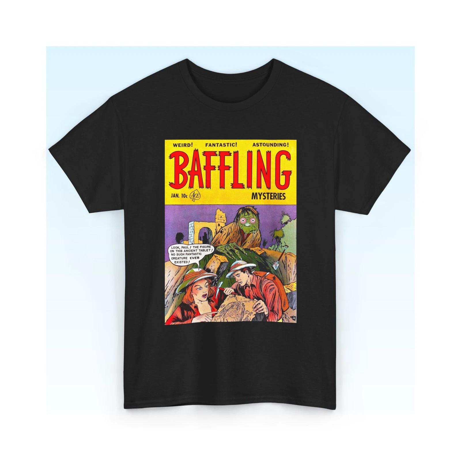 Vintage Baffling Mysteries Comic Book Cover T-Shirt, Retro Comic Lover Tee S-5XL L
