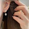 Classic Oval Cut Moissanite Ear Jacket Earring for Women Detachable Earrings 925 Silver Plated Jewely Party Wedding Gift