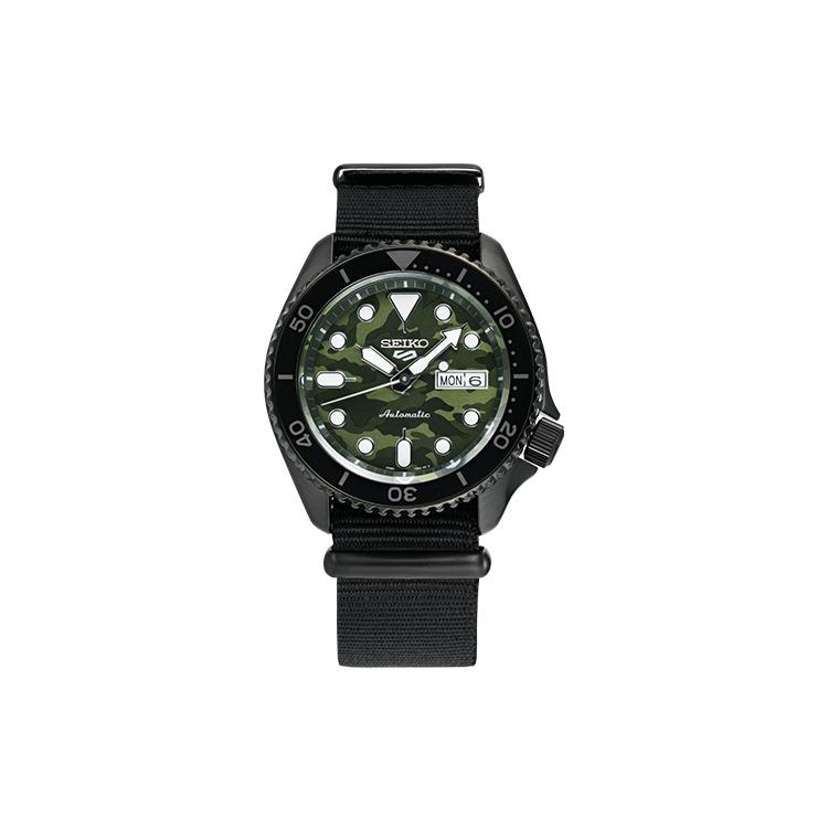 SEIKO 5 Mechanical Movement Nylon Strap Watch Men s Watches Green Dial SRPJ37K1