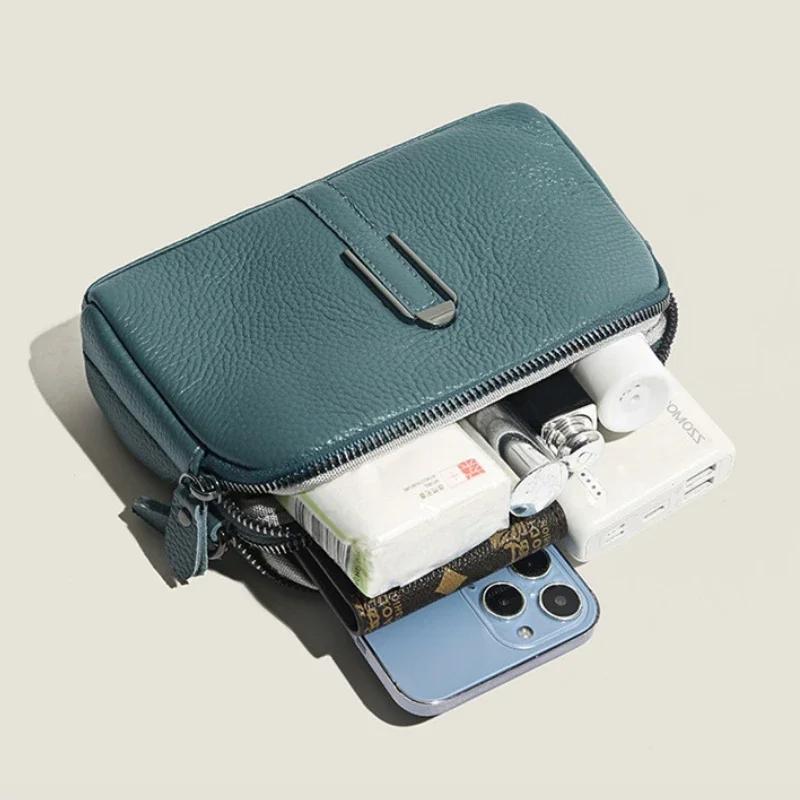 Genuine Leather Bag Luxury Women's Handbags Bag for Woman 2026 Female Clutch Phe Bags Shoulder Bag Crossbody Messenger Pack