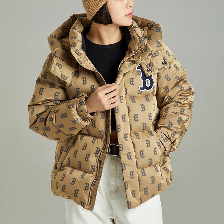 New MLB Down Jackets Unisex Beige Yellow 3ADJM0426-43BGS