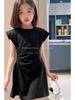 Korean-Style Girls' Sleeveless A-Line Dress - Summer Waist-Fit Fashion for Middle & Big Kids