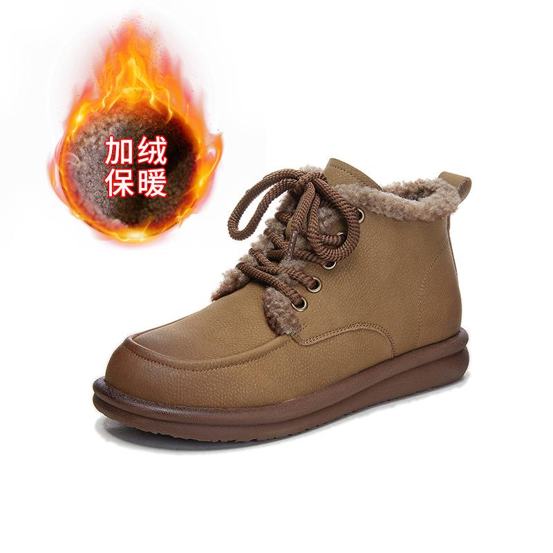 Snow Boots Women's 2025 Winter New Velvet Warm Versatile Short Boots Women's Famous Style Fashion Casual Women's Boots