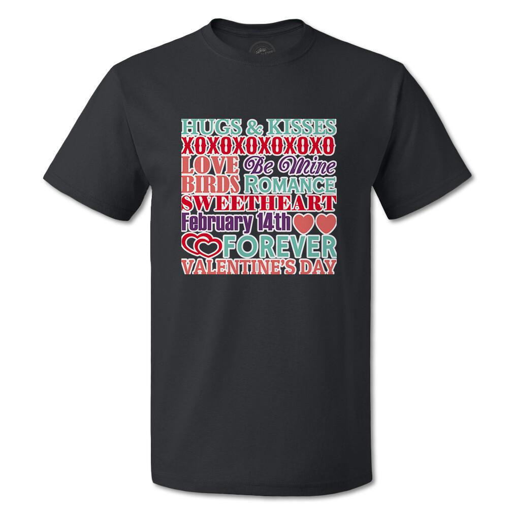 Funny Graphic T Shirts Hugs Kisses Love Mine Romance February 14Th Valentine s S