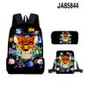 3D-Spiel Blox Fruits Schultasche Rucksack Umhängetasche Federmäppchen Rucksack Dreiteiliges Set