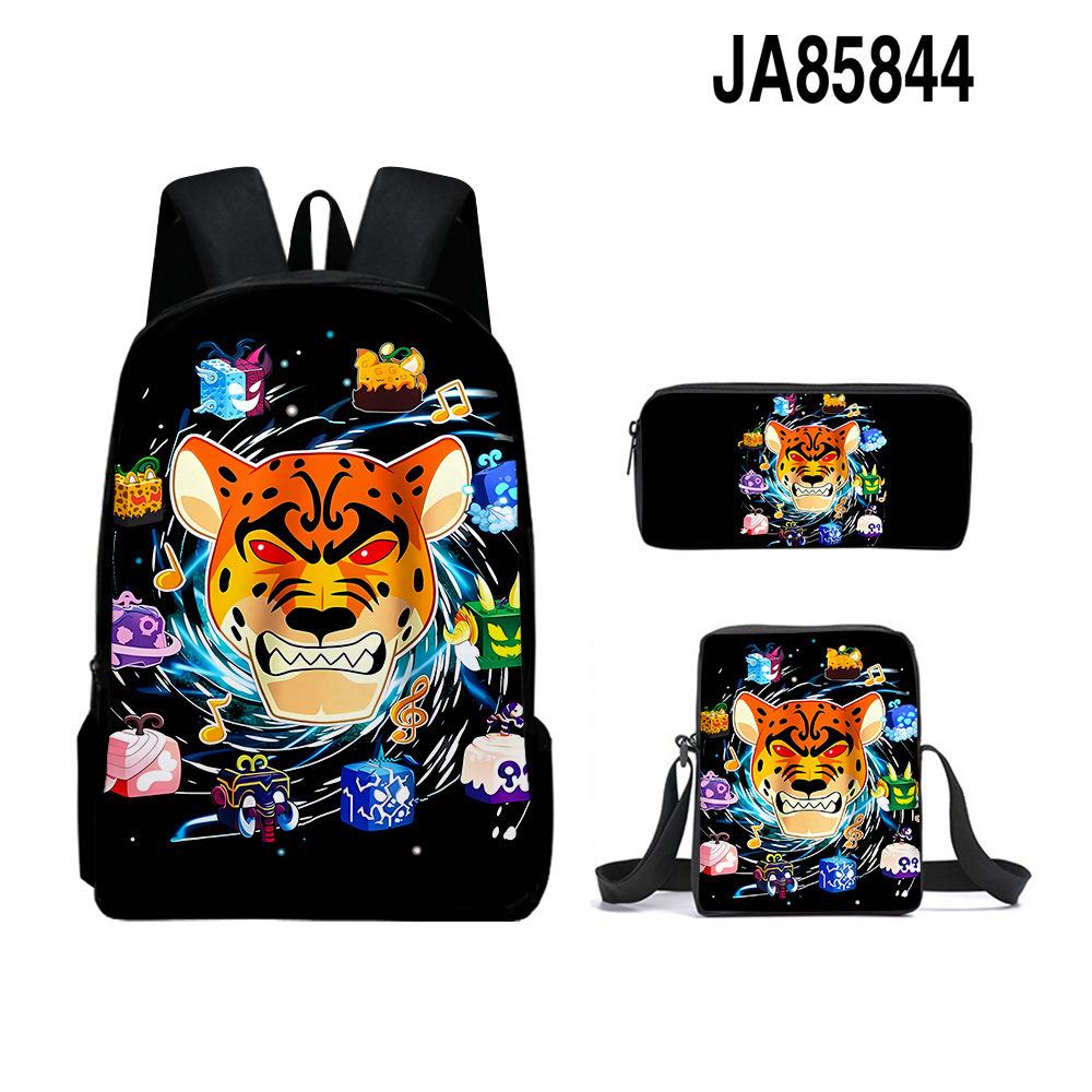 3D-Spiel Blox Fruits Schultasche Rucksack Umhängetasche Federmäppchen Rucksack Dreiteiliges Set