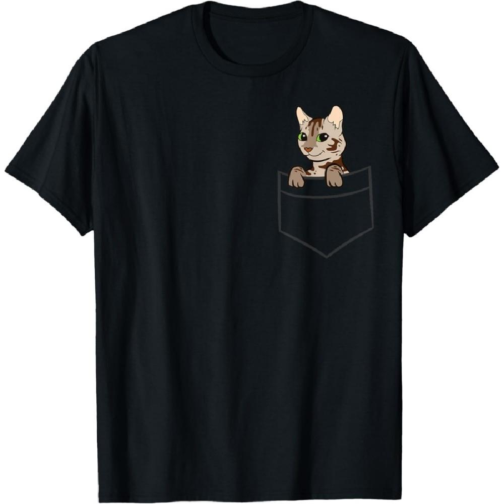 

Bengal Cat In a Pocket Snow Bengal Cat T-Shirt XXXXXL чёрный